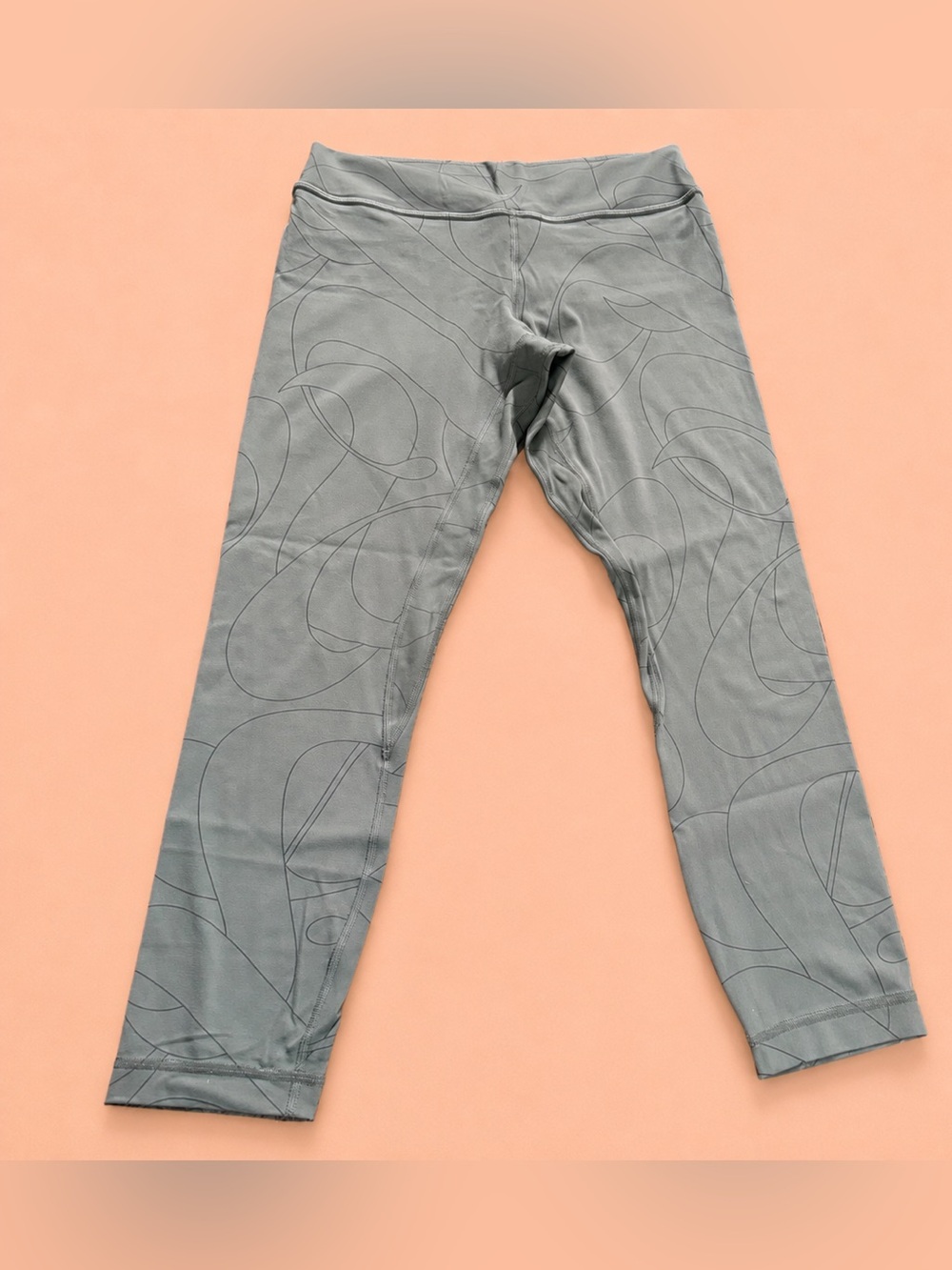 lululemon Align High Rise Crop 23” Scripted Yogo Army Green/Dark Oliv